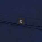Blue Enigmatic Long Sleeved T-Shirt Navy Blue Logo Zoomed