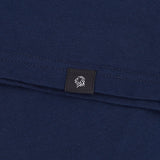 Blue Enigmatic Long Sleeved T-Shirt Navy Blue Logo Zoomed