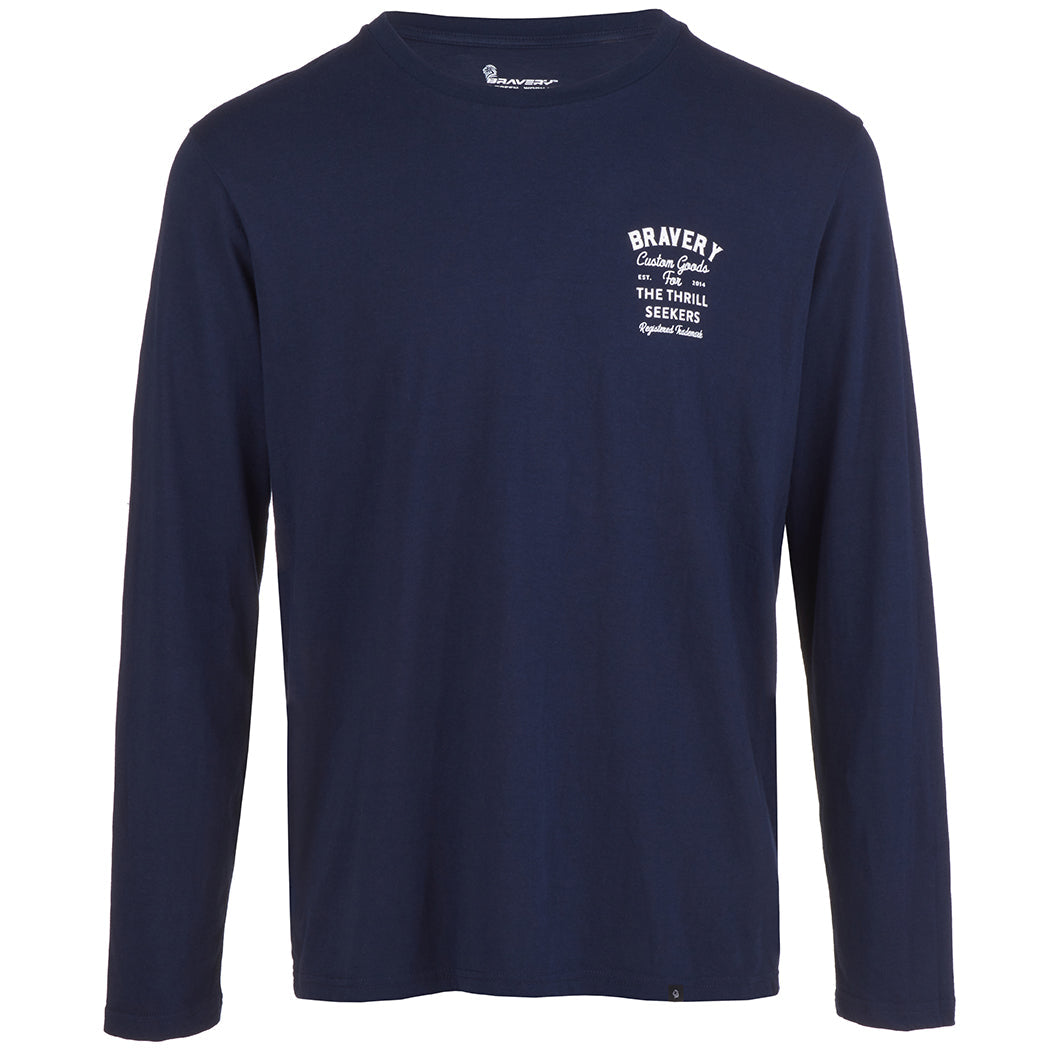 Blue Enigmatic Long Sleeved T-Shirt Navy 