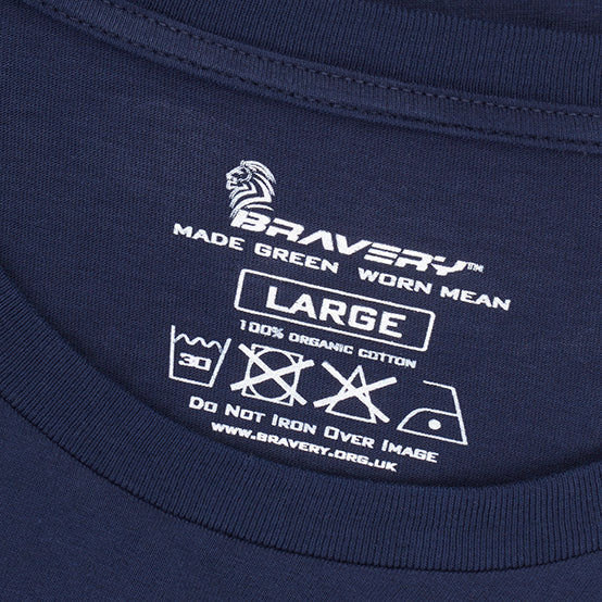 Navy Blue Care Label